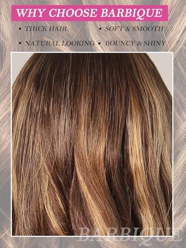 Barbique Synthetic Wig 13x6 Hd Lace Front 26 Inch Long Wavy Heat Resistant Fiber Deep Parting with Baby Hair Natural Hairline (1BT4P27) - Thumbnail 3