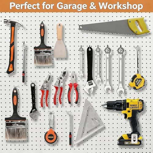 Relivox 36 Pack Heavy Duty Pegboard Hooks, Assorted Sizes Metal Hangers - Thumbnail 5