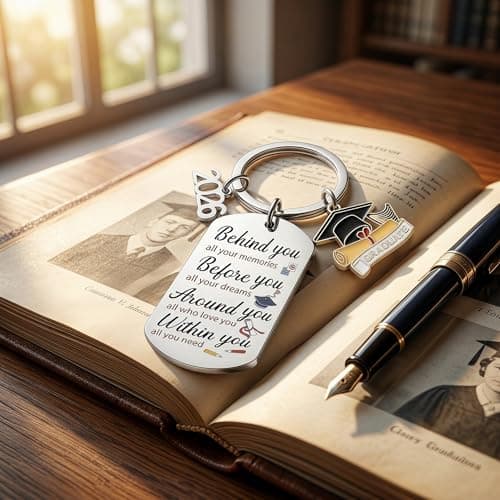 Hyloxs 2026 Graduation Keychain, Bulk Party Favors Souvenir for High School and College Students, Inspirational Gift for Him or Her (Silver-Believe you) - Thumbnail 2