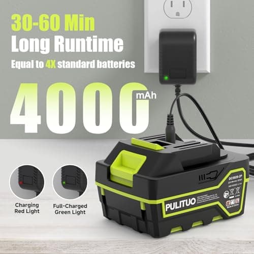 Leaf Blower Cordless with 2X 4.0Ah Batteries and Charger, 150MPH Lightweight Cordless Blower, 3 Speeds Small Electric Leaf Blowers for Lawn Care, Patio, Yard, Leaves, Grass, Dust (Upgraded Green) - Thumbnail 5