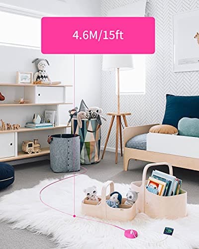 15 ft Extension Cord Power Strip with USB, NTONPOWER Mountable Power Strip Flat Plug with 3 Outlet 2 USB, ETL Listed, Desktop Charging Station, Compact Size for Home Office Dorm Room Nightstand, Pink - Thumbnail 3