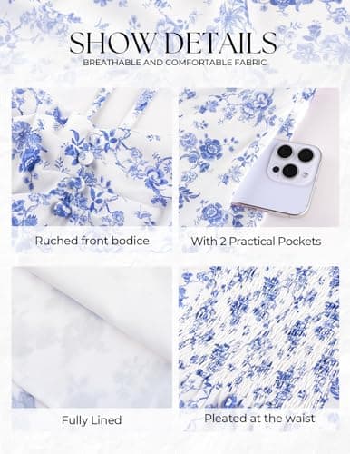 Belle Poque Women's Sweatheart Neck Ruffle Cap Sleeve Floral Dress 2026 Summer Midi Elegant Cocktail Party Dress Small - Thumbnail 4