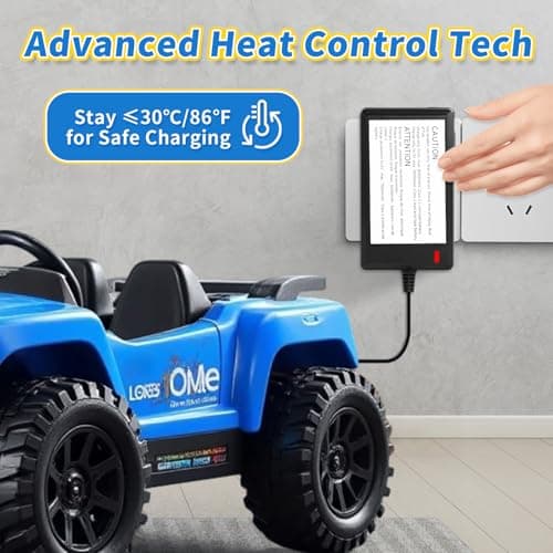 DUSK FLY 24V Battery Charger for Kids Ride on Toys Class 2 Power Supply Power Wheel Charger Universal Charger 6ft Tangle-Free Cord, ETL Safety - Thumbnail 4