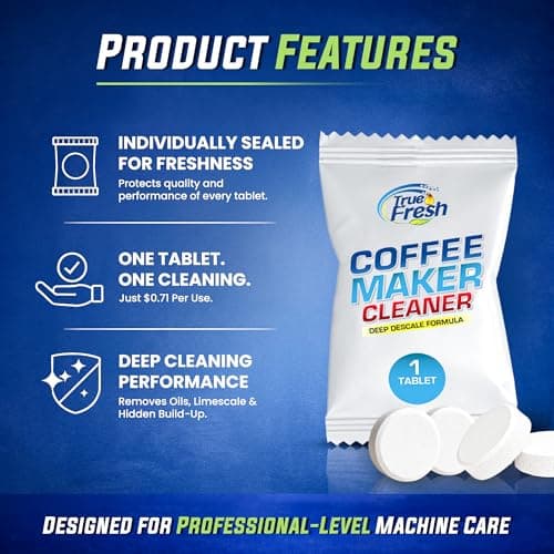 Coffee Machine Cleaner Descaler Tablets 25 Pack - Compatible With Keurig, Nespresso, Philips, Ninja, Delonghi, Miele, Breville & More - Coffee Maker Cleaner Tablets with 1 Year Supply - Thumbnail 6