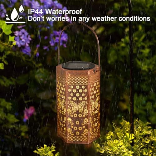 Solar Lights Outdoor Butterfly - Mothers Day Gifts for Mom Grandma - Birthday Day Gifts for Women, Butterflies Solar Lantern Outdoor Waterproof Outdoor Decoration for Outside - Thumbnail 5