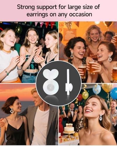 Earring Backs for Heavy Earring Support Backs 30+10+10Pcs Rubber Earring Lifters for Droopy Ears with Clear Earrings Studs Silicone Earring Backs Replacements for Studs Bullet Clutch Earrings Back - Thumbnail 6