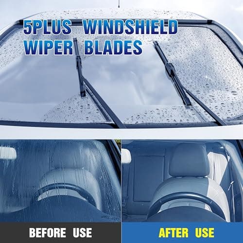 5 PLUS Windshield Wipers Replacement for Jeep wrangler JK 2008-2018,Jeep wrangler 2007-2017 Premium All-Weather Front & Rear Wiper Blades 15"+15"+13"-OEM Original Factory Quality(Set of 3) - Thumbnail 6