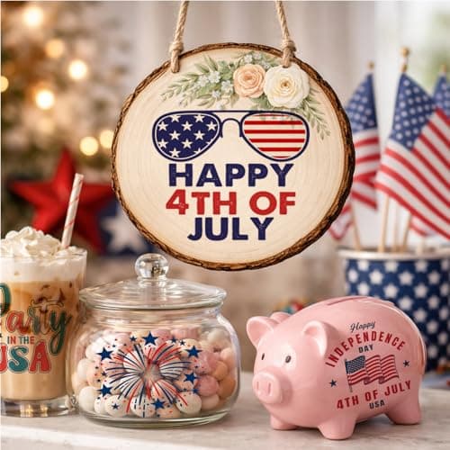 36 Pcs 4th of July Rub-On Transfer Stickers for Crafts, Patriotic Waterproof Vinyl Decals for Cups, Mugs, Jars & Independence Day Decorations - Thumbnail 4
