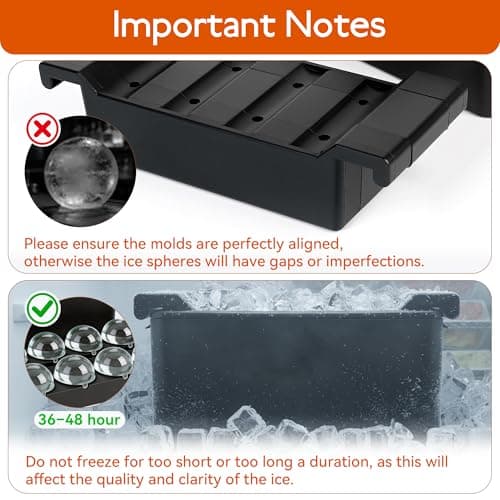 Clear Ice Ball Maker Mold 2 Inch Round Silicone Ice Molds 8 Large Ice Cubes Mold-Easy-to-Remove, Gift for Men Dad Boyfriend Who Have Everything - Thumbnail 6