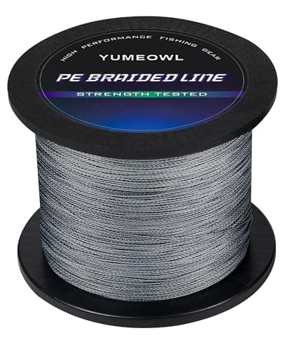 YUMEOWL X8 546YDS 100LB Braid Fishing Line, Zero Stretch-Abrasion Resistant Braided Line for Saltwater or Freshwater, 8 Strand, Gray, 0.6MM