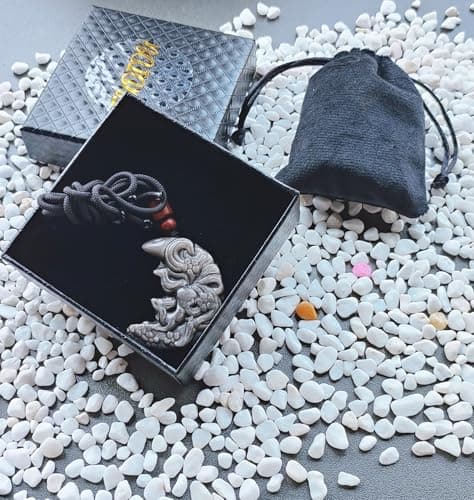 FUDIDU Moon Fox Obsidian Pendant Necklaces, 16-25Inch Adjustable Cord, Mystic Crystal for Intuition and Protection, Bohemian Jewelry for Women & Men, Birthday Gifts for Men, Layering Charm Necklaces - Thumbnail 6