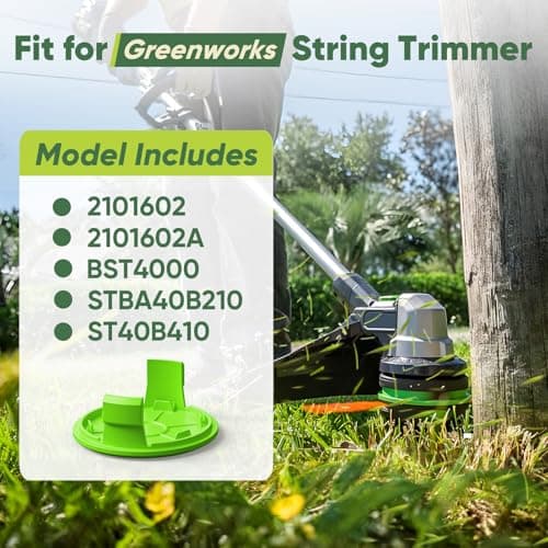 YWTESCH 4 Pack String Trimmer Replacement Spool Cap for Greenworks, Weed Wacker String Parts Trimmer Line Cap Covers Compatible with Greenworks Cordless Weed Eater - Thumbnail 3