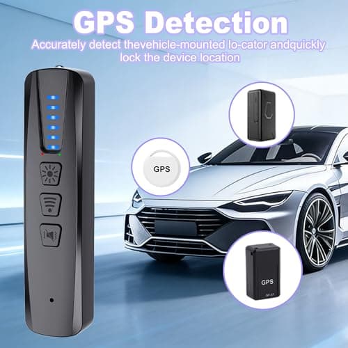 JZDCB Hidden Camera Detector & GPS Tracker Finder | Spy Camera Detector with RF Signal Detection for Travel, Hotel, Car | Anti-Spy Bug Detector & Wireless Camera Finder(Black) - Thumbnail 5