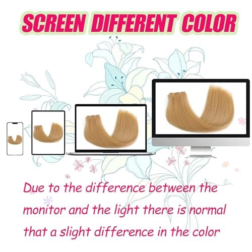 Yaki Straight Clip in Hair Extensions Real Human Hair 120g 6pcs Remy Human Hair Extensions Double Weft Clip ins for Women (27#, 20 Inch) - Thumbnail 5
