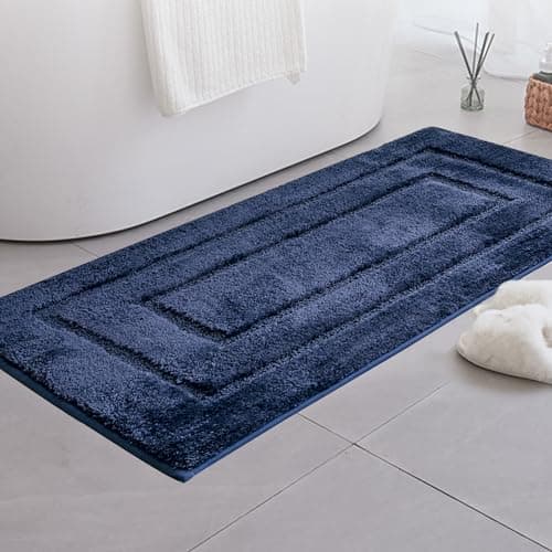 GRANNY SAYS Navy Bathroom Rugs, Bath Mats for Bathroom Non-Slip, Super Soft and Water Absorbent, Extra Large Bath Rugs Washable, Microfiber Bath Rugs for Bath Floor, Tub and Shower, 59" x 24" - Image 1