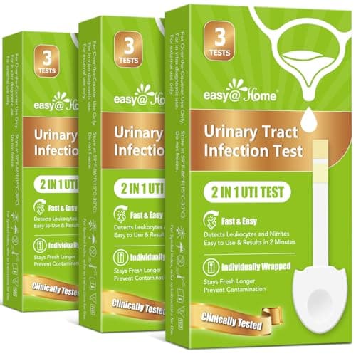Easy@Home UTI Test Strips for Women, 9 Pack Urinary Tract Infection Test Strip, OTC Use, Instant Home UTI Testing Kit, Detect Leukocytes & Nitrites, Urine Dip Sticks - #UTI-EZU-102 - Image 1