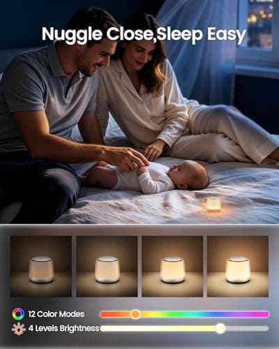 Glocusent Nano-Glow Portable Sound Machine, 35 Soothing Sounds & Night Light for Kids Adults, White Noise Sound Machine with Bluetooth, Timer, Memory, Ideal Travel Companion & Nursery Must-Have - Thumbnail 3