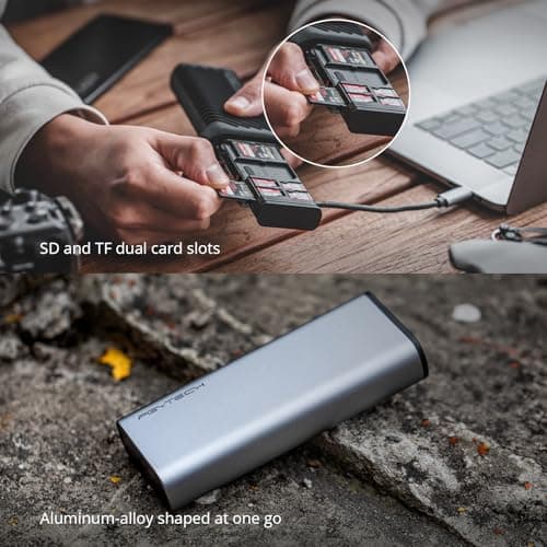 PGYTECH CreateMate High-Speed 2-in-1 SD Card Reader Adapter USB 3.1 Type-C UHS-Ⅱ SD 4.0/Micro SD Card Reader & Holder for Cameras, Smartphones, Drones, Action Cameras (Black, for SD/Micro SD) - Thumbnail 5