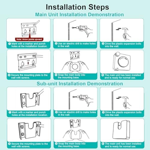 UOEPOWA Retractable Clothesline for Indoor Use, 1.5ft Stainless Steel Wall Mount Drying Rack | Foldable, Heavy Duty & Rust-Proof for Apartment, Balcony, Bathroom, Laundry Room (Square, Gray) - Thumbnail 4