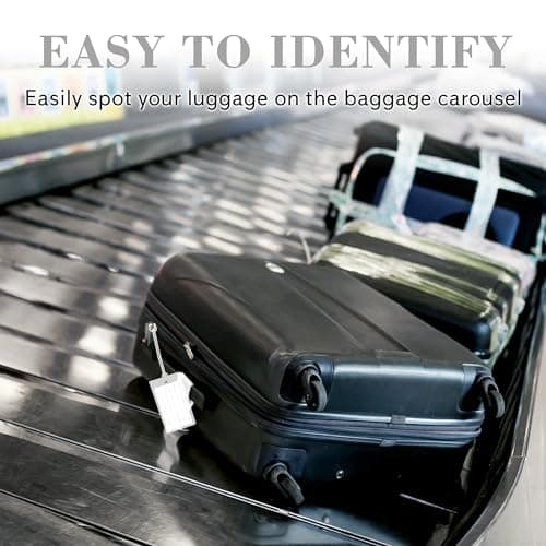 50 Pack Luggage Tags for Suitcases, Airplane Travel Essentials for Flying, International Travel Must Haves, and Luggage Accessories by Sodsay - Thumbnail 5