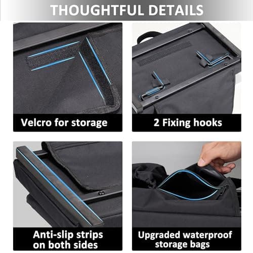 Dragosum Stadium Seats with Back Support Swivel, Bleacher Chairs with Shoulder Strap & Cup Holder, Upholstered Portable Folding Bleacher Seats - Thumbnail 6