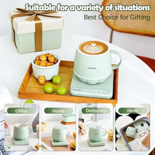 Table Boiling Water Mug, Beverage Warmer, 45-100℃ Temperature Control, 13.5Oz 300W Fast Coffee Heating Cup, 4H Keep Warm, Electric Coffee Mug for Office, Home, Dorm, Gift for Friends Family Coworkers - Thumbnail 3