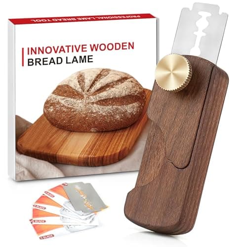 IMUMU Magnetic Wooden Bread Lame,Hand Crafted Sourdough Scoring Tool with 5 Razor Blades,Bread Scorer Dough Scoring Knife for Bread Baking - Image 1