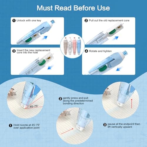 CHANGLi 8pack Refillable Glue Tape for Scrapbook, 16FT*1/5 Inch Double Sided Tape for Crafts, Scrapbooking Supplies, Replacement Glue Tapes, Reusable Glue Tape for Gift Wrapping, Photo - Thumbnail 6