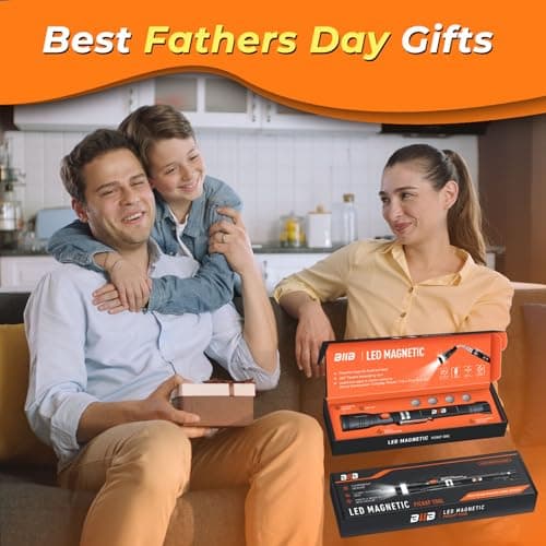 BIIB Fathers Day Gift for Husband Dad, Extendable Magnetic Pickup Tools - Telescoping Magnet with LED Flashlight Gifts for Men, Fathers Day Mens Gifts from Daughter Son, Birthday Gifts for Men Dad Him - Thumbnail 6