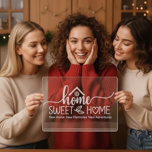 House Warming Gifts New Home - Engraved Acrylic Cutting Board with Counter Lip, Clear Countertop Protector Housewarming Gifts for Women Man Couples First House New Apartment Aesthetic Kitchen Decor - Thumbnail 2