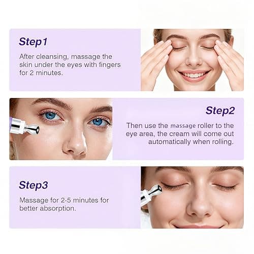HKY Night Eye Cream with Collagen & Acetyl Hexapeptide-8 – Anti-Aging Repair Eye Treatment for Wrinkles & Fine Lines, Snow Mushroom + Centella + Hyaluronic Acid, Korean Skincare, 0.71 oz - Thumbnail 6