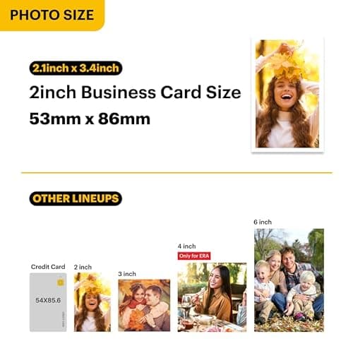 KODAK Mini 2 Retro 2x3 Portable Photo Printer, 38 Sheets, Bluetooth Smartphone Printer for iPhone & Android, Instant Color Prints, 4PASS Dye Sublimation, Yellow - Thumbnail 5