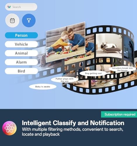 Gyliziex Indoor Security Camera 2 Packs, 2K 5G WiFi Baby/Pet/Dog/Nanny Cameras for Home Security, 360 PTZ Security Cameras with US Servers Phone App, 911 One-Tap Call,AI Smart Detection - Thumbnail 5