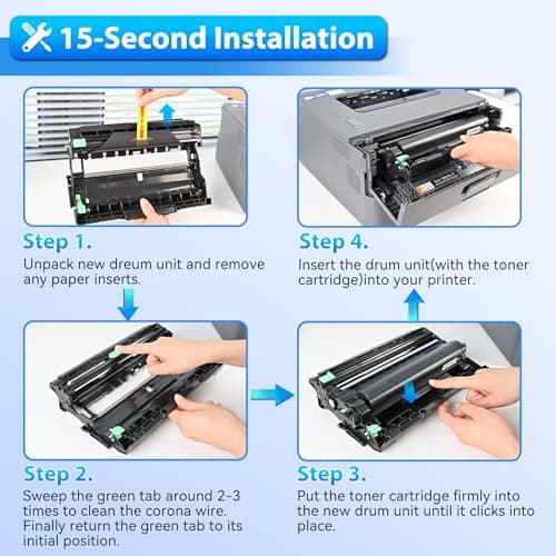 ZIPRINT DR830 DR-830 Drum 2 Pack Compatible Replacement for Brother tn830xl dr830 dr-830 Drum Unit for HL-L2460DW DCP-L2640DW HL-L2405W MFC-L2820DW MFC-L2900DW HL-L2480DW Printer - Thumbnail 4