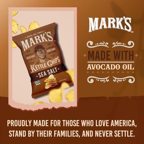 MARK’S Kettle Cooked Avocado Oil Potato Chips, Sea Salt – Gluten Free and Seed Oil Free | Sea Salt, 5 oz (Pack of 3) | Non-GMO Chips for Clean & Healthy Snacking - Thumbnail 6