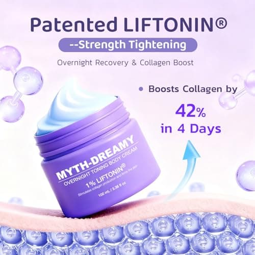 MYTH-Dreamy Overnight Toning Whip Firming Cellulite Cream, Skin Firming and Tightening Lotion While You Sleep - Helps Tighten Loose Skin & Cellulite on Body Belly Booty Arms Thighs with Gua Sha Tool - Thumbnail 2