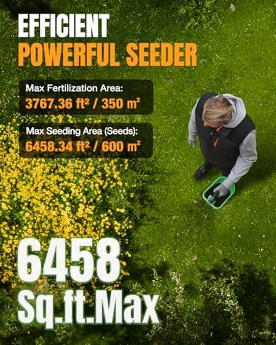 WORKPROX Battery Powered Fertilizer Spreader, 7.2V Seed Spreader for Salt, De-Icer, Earth Food, Rechargeable Grass Seed Spreader with 8-Level Settings and Holds up to 6458 sq.ft. of Product - Thumbnail 3