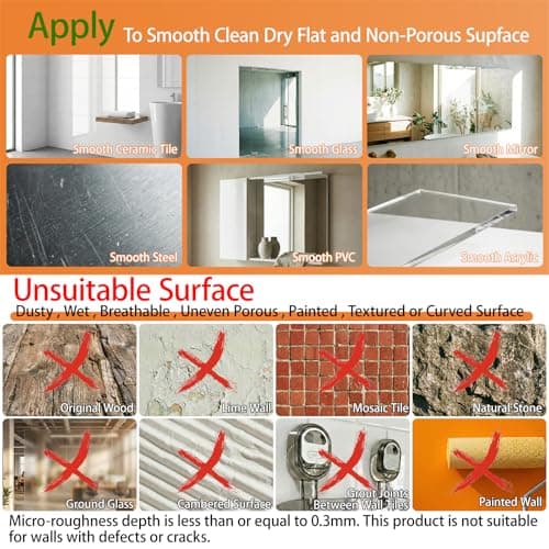 AVOKIHI No-Drill Bathroom Suction Storage Box – Large Capacity & Strong Load-Bearing, Wall Mounted Shower Shelf Caddy, Waterproof Organizer Fits Shampoo Bottles (Transparent) - Thumbnail 5