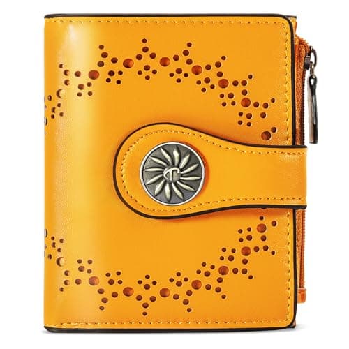 Tipmile Small Wallet for Women Bifold RFID Blocking Card Holder Leather Wallets with Zipper Coin Pocket - Image 1