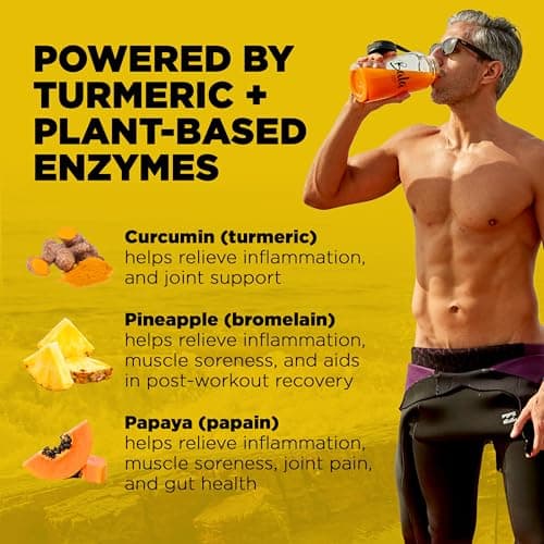 Bala Enzyme Hydration & Sugar-Free Drink Mix Packets - Turmeric, Bromelain, Papain, Immunity, Mobility - Pineapple, Zero Sugar Electrolytes Powder Packets, 0.25oz (10 Count) - Thumbnail 4