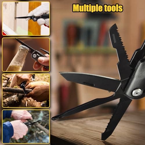 ZOOI Fathers Day Dad Gifts From Daughter Wife Son, Gifts for Men, 12 in 1 Hammer Multitool Camping Accessories, Mens Gifts for Grandpa, Fathers Day Mens Gifts for husband Dad, Tools Gadgets - Thumbnail 5