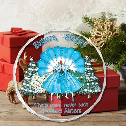 Sister Ornament, White Christmas Sisters Ornament, Ornaments for Christmas Tree, Best Friend Ornaments for Women - Sisters Gifts, Sister Gifts for Women - Thumbnail 2