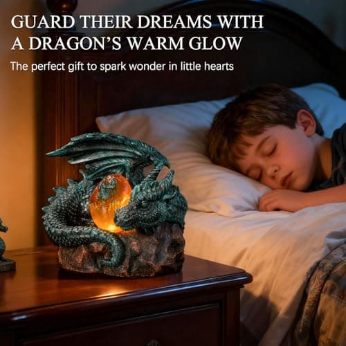 U WONDERFUL Solar Dragon Garden Decor - Dragon Statue Outdoor with Egg Light - 6.8 inch Porch Decor & Lawn Ornaments, Perfect Patio Decor, Yard Decorations Outdoor - Thumbnail 4