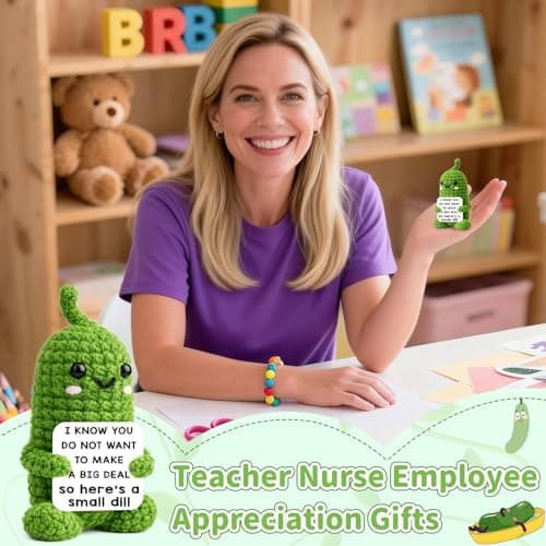 Jettryran Positive Pickle Gifts for Mom Wife Daughter Sister Teacher Appreciation Birthday 2026 Graduation Gifts for Women Men for Husband Easter Basket for Teens Pickle Eggs - Thumbnail 4