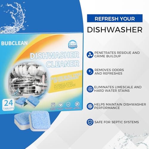 Gihen Dishwasher Tablets, Removes Limescale & Hard Water Stains, 24Pk - Thumbnail 2