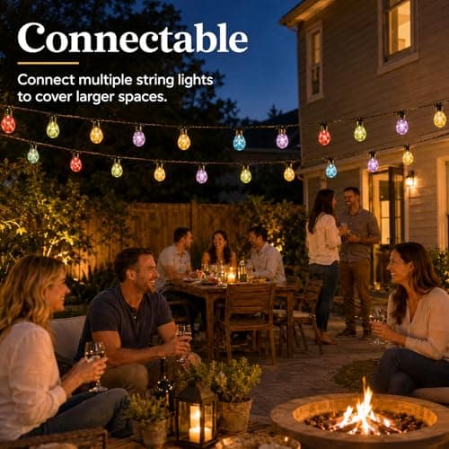 Vigdur Pineapple String Lights - Outdoor Patio Lights Plug in with 10 Pineapple Bulbs Connectable, Indoor String Light for Bedroom Bistro Tiki Decor(10FT - Thumbnail 5