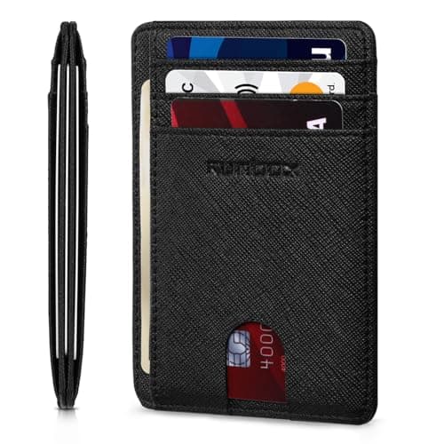 RUNBOX Slim Minimalist Front Pocket RFID Blocking Leather Wallets for Men and Women Card Holder Wallets Gifts for men - Image 1
