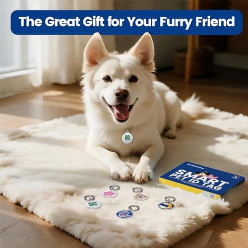 QR Code Pet ID Tags for Dogs & Cats Luck Charm Design,QR for Instant Location Alerts, Modifiable Profile & Emergency Contact, Dog Charms for Collar, Keychain (5 Pack) - Thumbnail 5