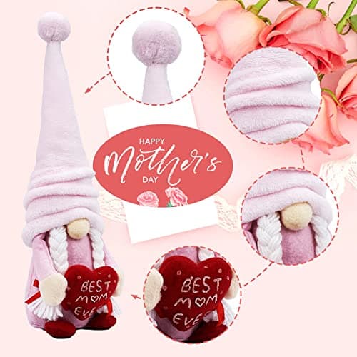 Lovinland Mothers Day Decorations - Gnomes Decor for Mother's - Best Ever Christmas Birthday Gifts for Mom Who Have Everything from Daughter, Son - Valentines Anniversary Day Gifts for Mama & Father - Thumbnail 3