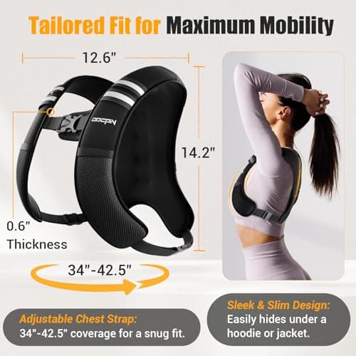 Weighted Vest for Women & Men, 10lb Ultra Thin Soft Iron Weighted Vest with Reflective Strips & Adjustable Buckle Straps, Slim Weight Vest for Walking, Running, Strength Training & Weight Loss Workout - Thumbnail 2